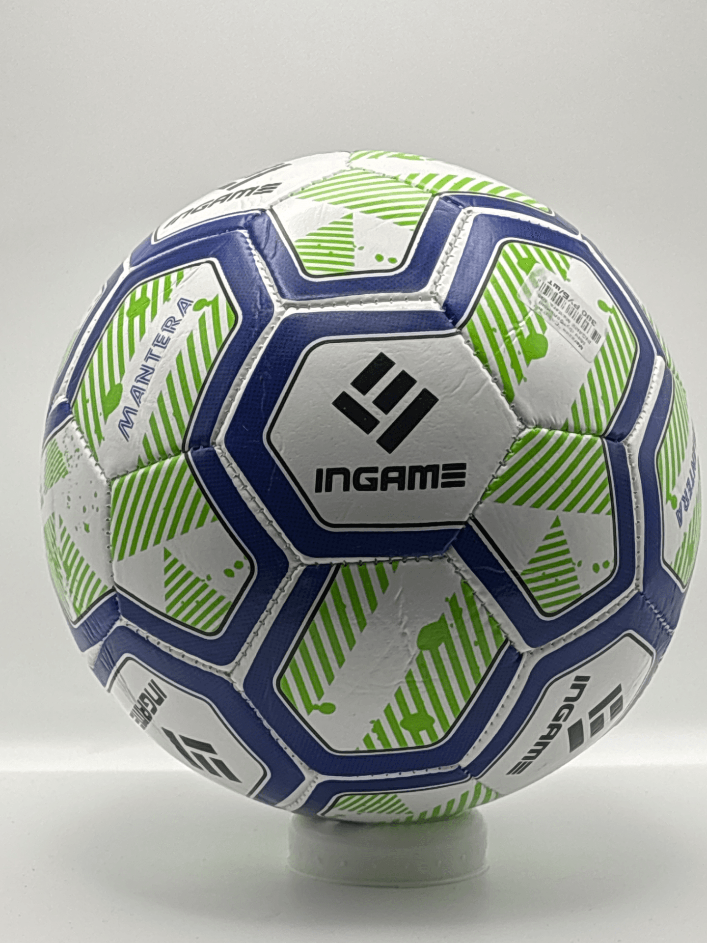 Мяч футбольный INGAME Mantera, №5 сине-зеленый