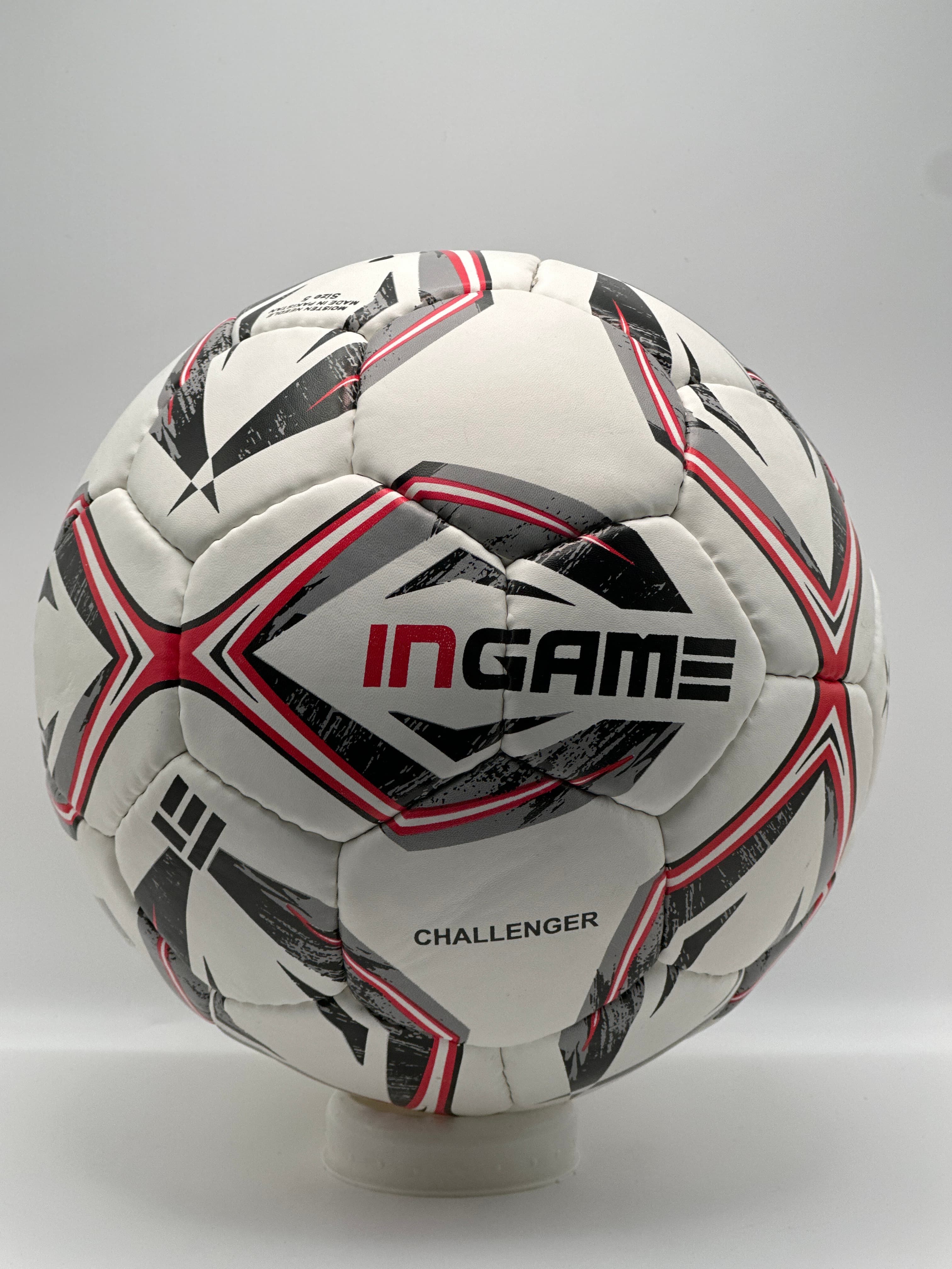 Мяч футбольный INGAME CHALLENGER, бело-красный IFB-101