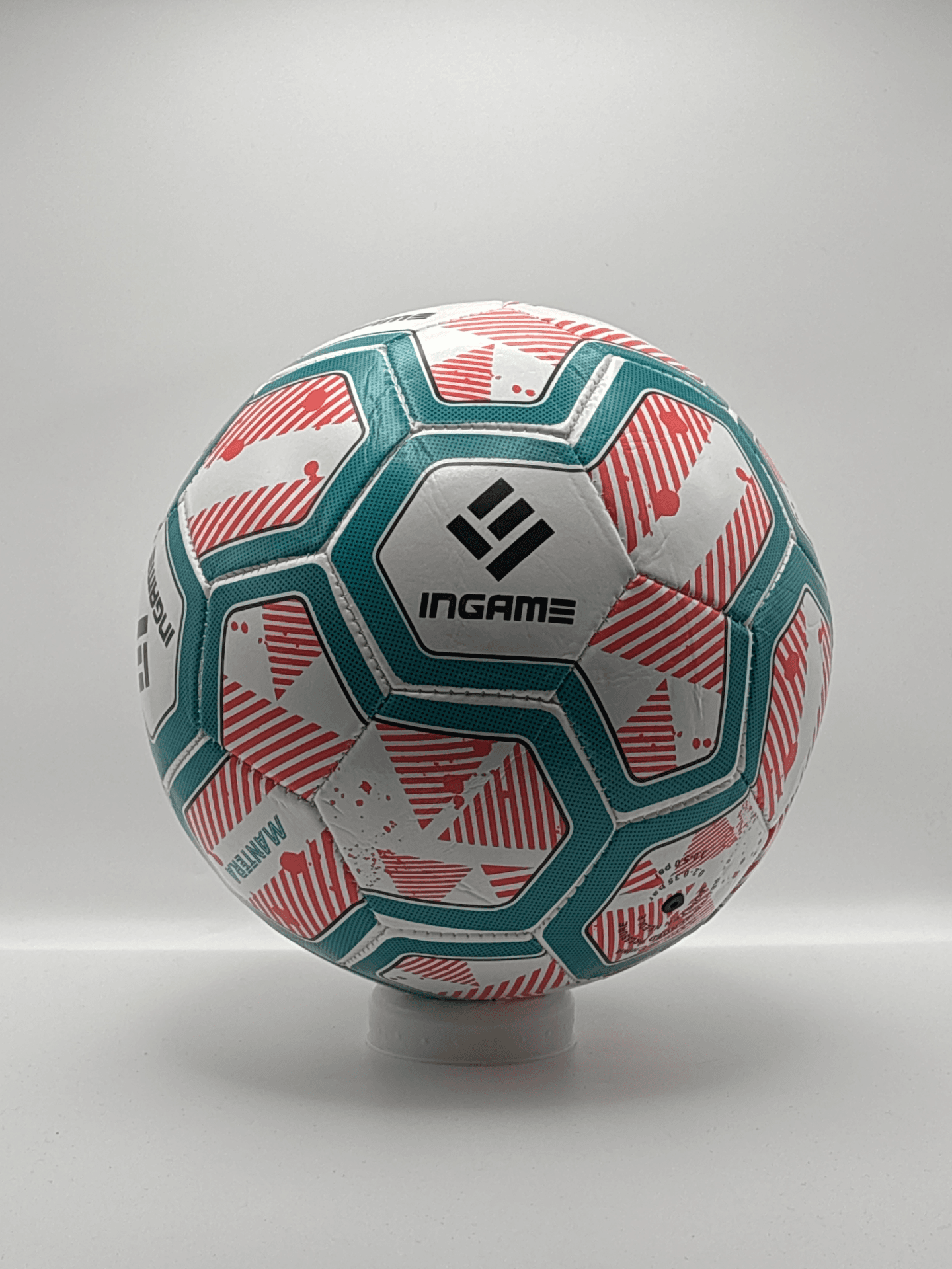 Мяч футбольный INGAME Mantera, №5 зелено-розовый